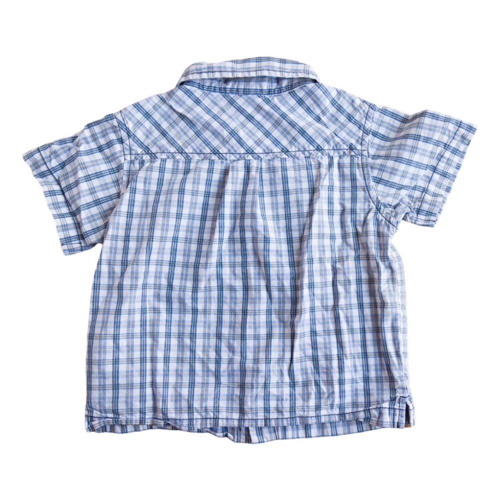 2 pair lot bundle Button down plaid gingham short sleeve shirt - Picture 6 of 9
